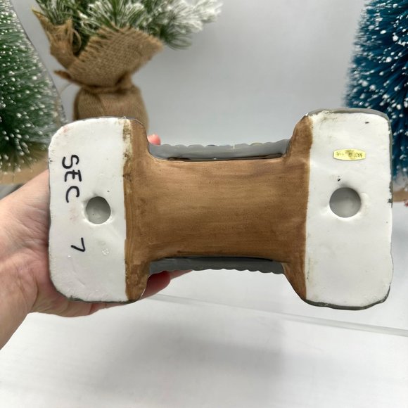 Dickens Keepsake Covered Bridge Porcelain Christmas Holiday Village Decor - Picture 5 of 11